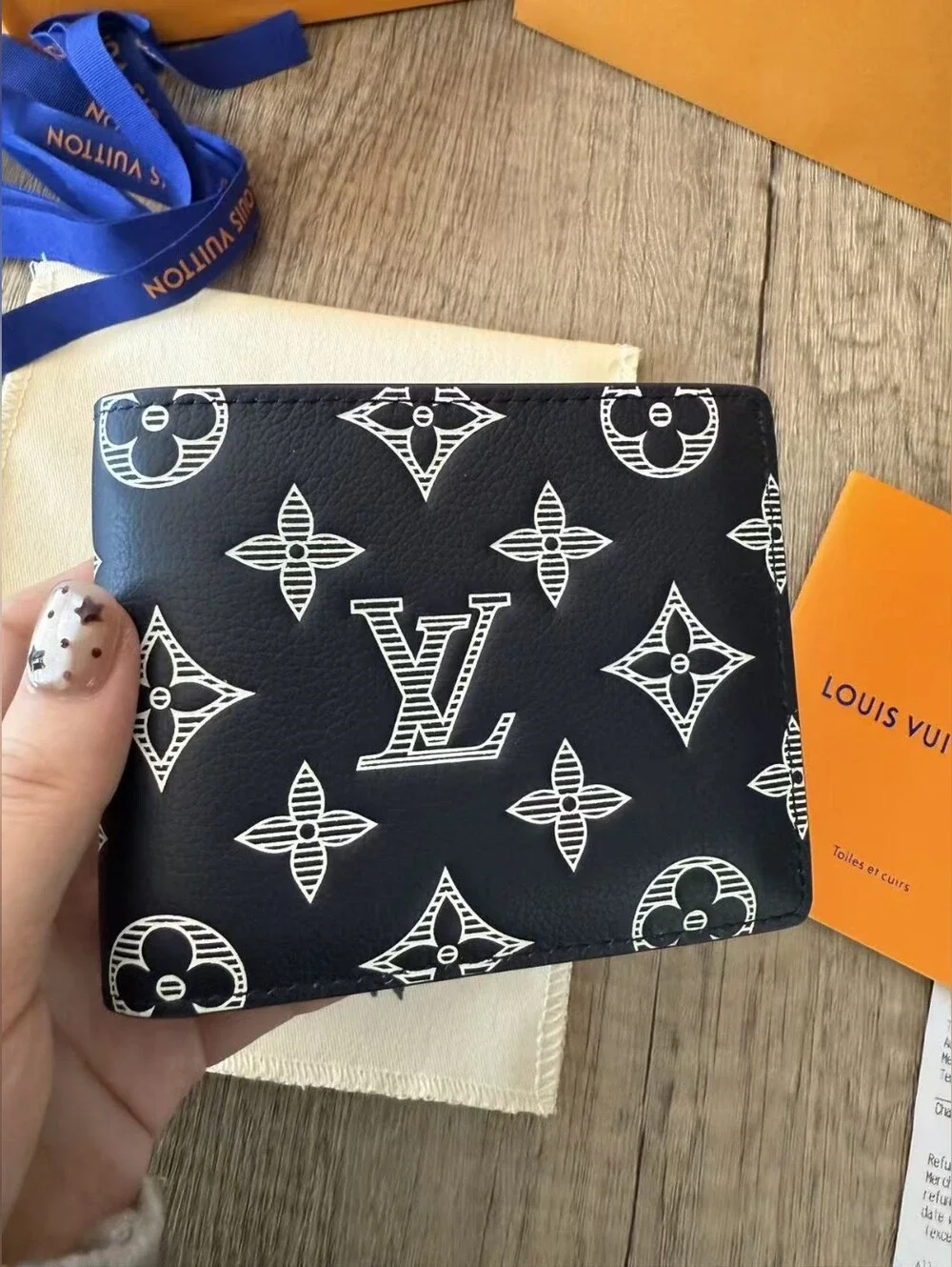 Louis Vuitton Multiple Wallet Monogram Shadow Ink Blue White